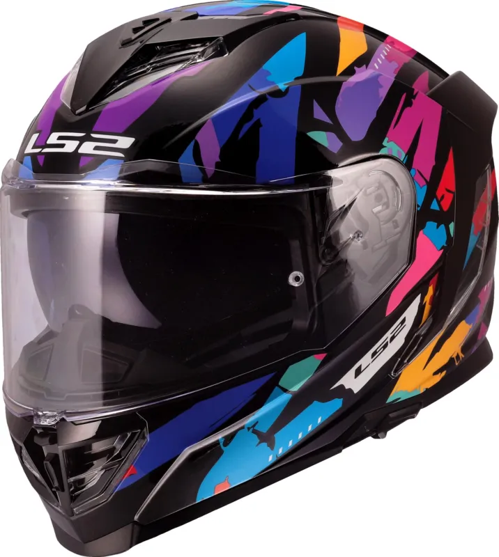 Must-Have LS2 FF818 Storm III Kaos Helma Černá/fialová - L (59/60)