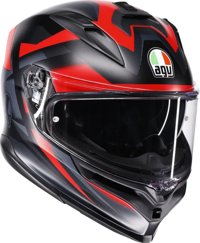 AGV K7 Glimpse Přilba černá matná/červená - XXL (63/64) Ihned K Objednání