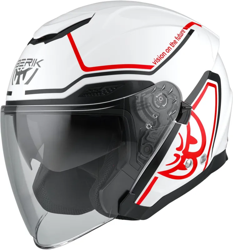 Berik OF669 Balika Jet Helmet bílá/červená - S Top Prodej