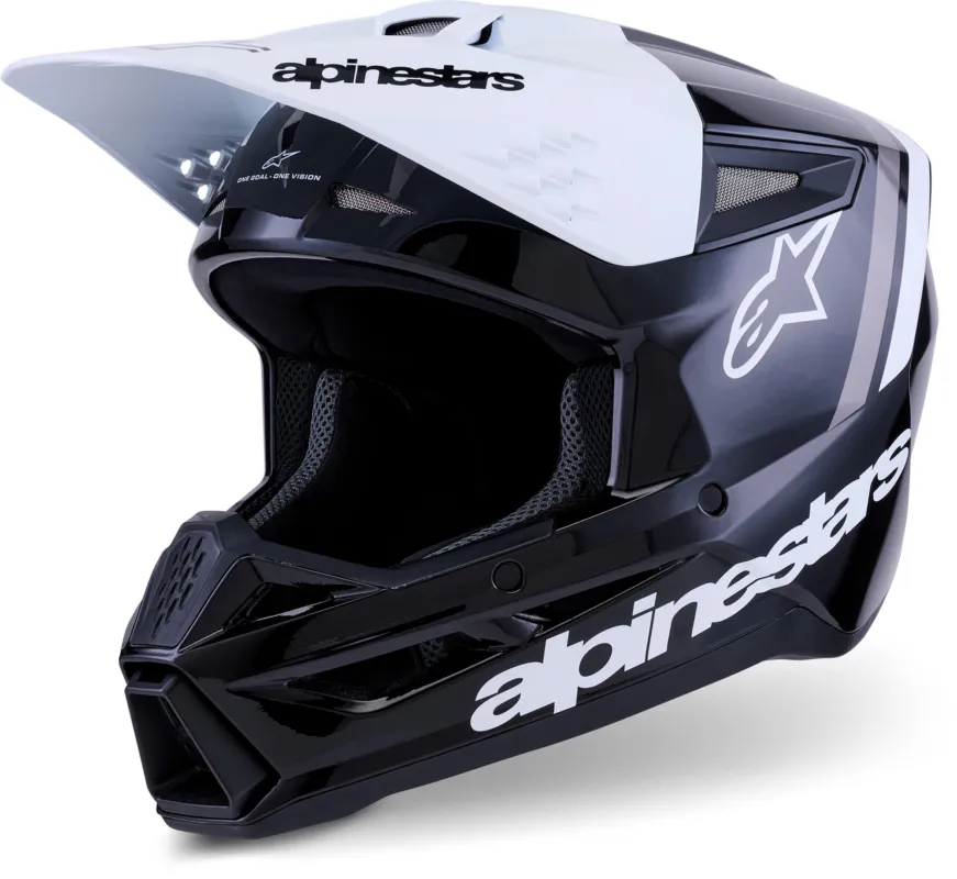 Alpinestars S-M3 Radium Motokrosová přilba černobílá/šedá - XL (61/62) Nejprodávanější