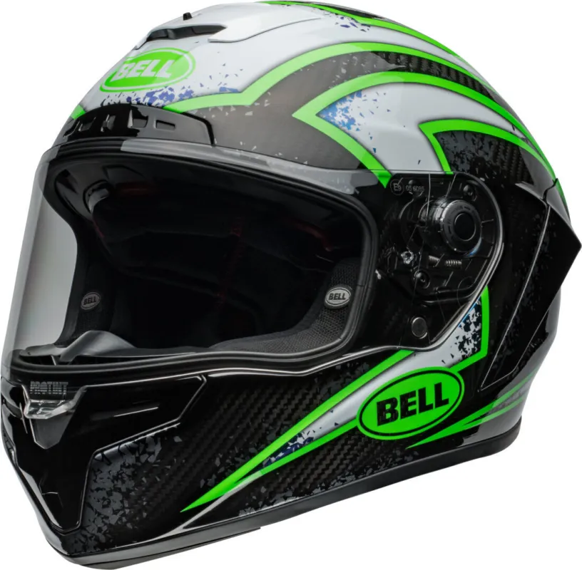 Akční Nabídka Bell Race Star DLX Flex Xenon Helma Černá/zelená/stříbrná - S (55/56)