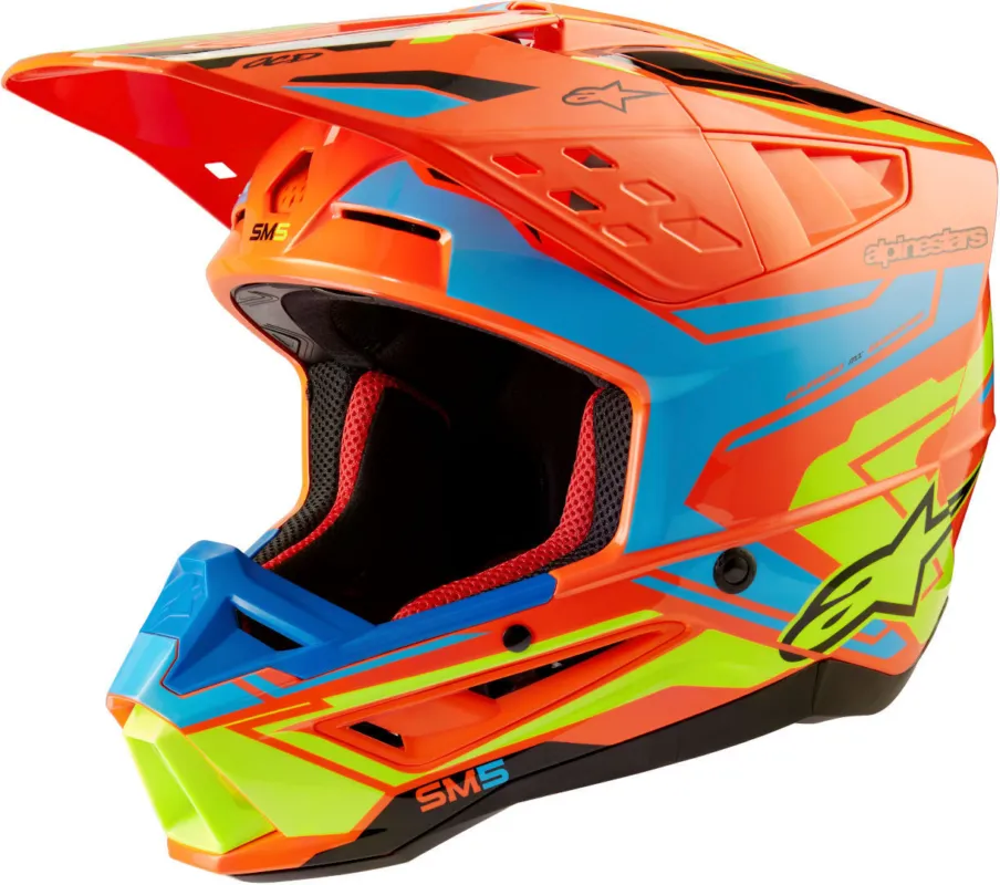 Ihned K Objednání Alpinestars S-M5 Action 2 2024 Motokrosová přilba oranžová/žlutá - M (57/58)