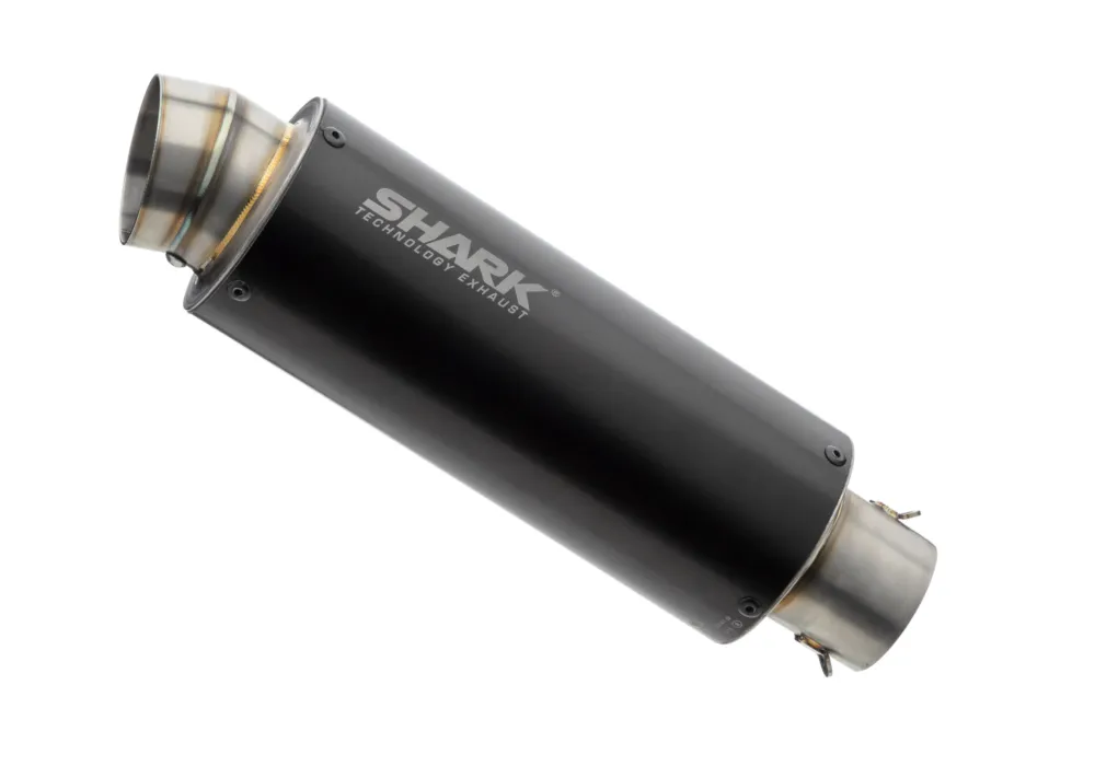 SHARK EXHAUST SRC 4 eloxovaný hliník černý - SHARK EXHAUST Horká Nabídka