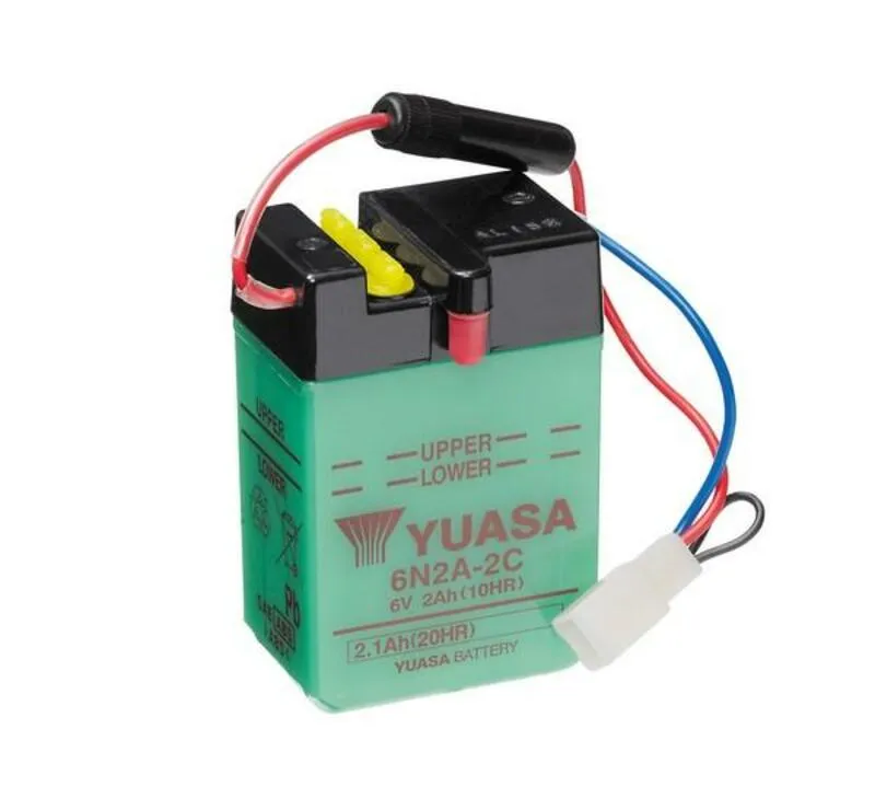 YUASA YUASA konvenční baterie YUASA bez kyselého obalu - 6N2A-2C Baterie bez kyselého balení - YUASA Vysoce Kvalitní