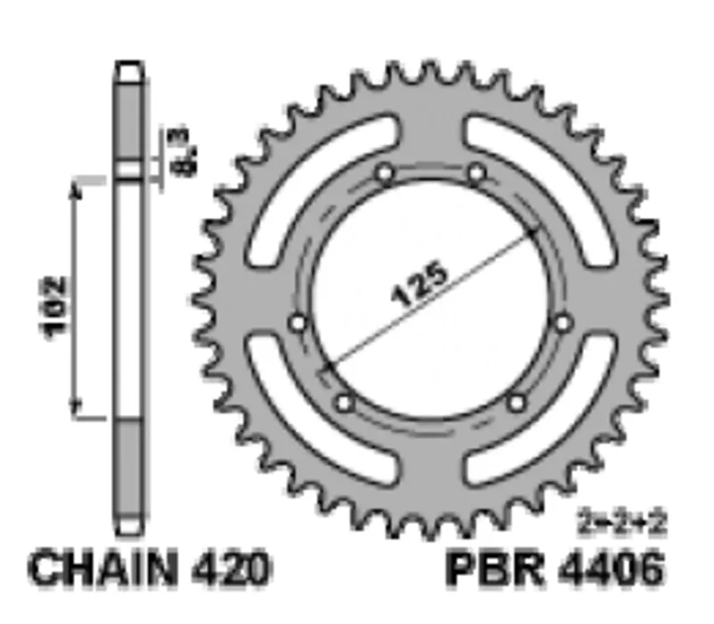 Autentický PBR Zadní ozubené kolo Steel Standard - 420 - PBR Zadní ozubené kolo Steel Standard - 420 ► koupit online na FC-Moto